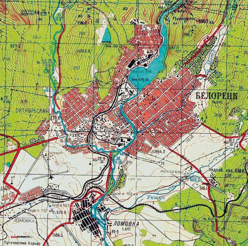 Карта города белорецк